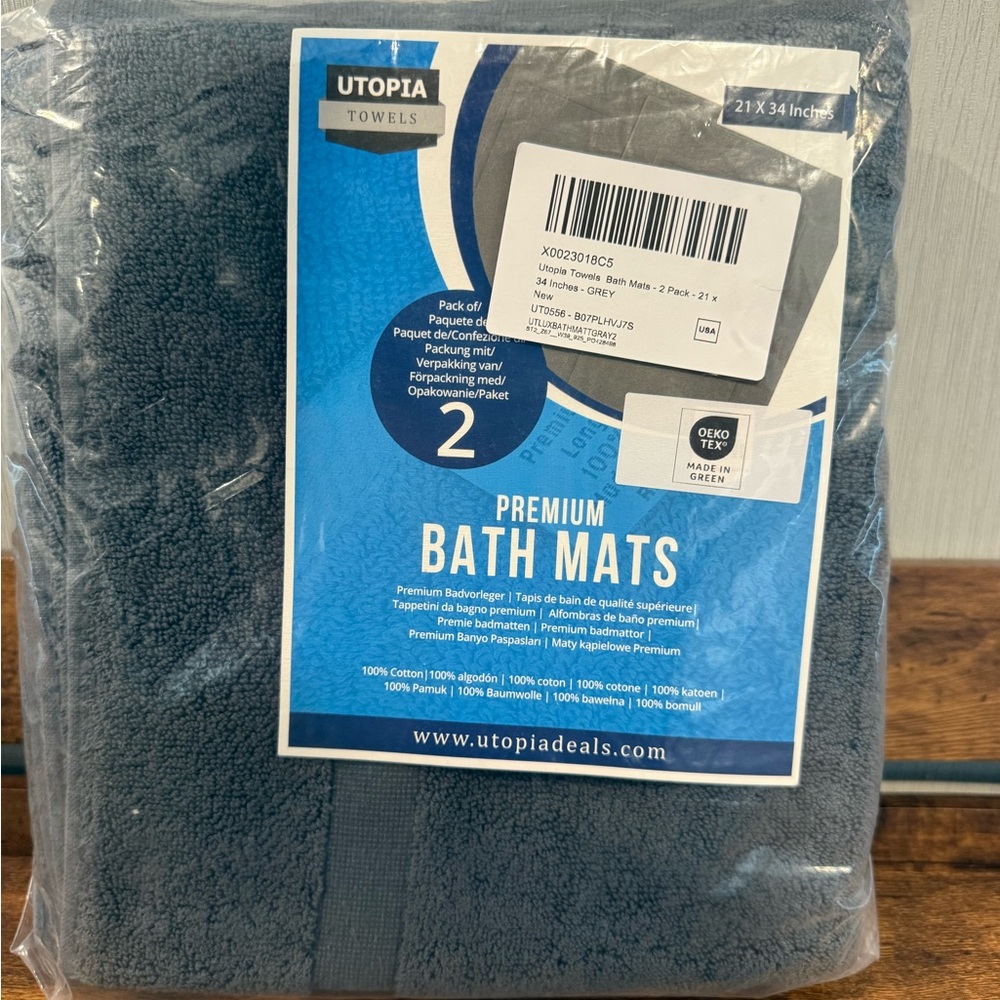 Utopia Premium Navy Bath Mats
